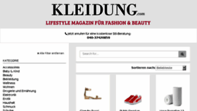 What Shop.kleidung.com website looked like in 2018 (5 years ago)