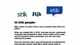 What Stik.com website looked like in 2018 (5 years ago)