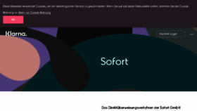 What Sofort.de website looked like in 2018 (5 years ago)
