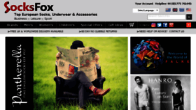 What Socksfox.com website looked like in 2018 (5 years ago)