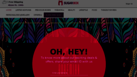 What Sugarbox.in website looked like in 2018 (5 years ago)