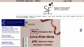 What Sfbeautyskin.com website looked like in 2018 (6 years ago)