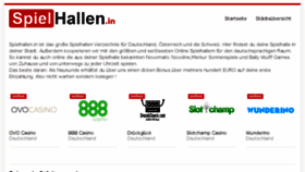 What Spielhallen.in website looked like in 2018 (7 years ago)
