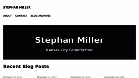 What Stephanmiller.com website looked like in 2018 (5 years ago)
