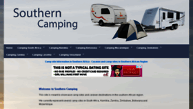 What Southerncamping.co.za website looked like in 2018 (5 years ago)