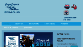 What Swimcssc.com website looked like in 2018 (5 years ago)