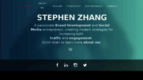 What Stephenzhang.com website looked like in 2018 (7 years ago)