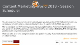 What Schedule.contentmarketingworld.com website looked like in 2018 (6 years ago)