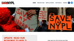 What Savenypl.org website looked like in 2018 (5 years ago)