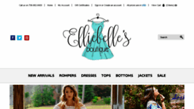 What Shopelliebelles.com website looked like in 2018 (5 years ago)