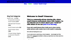 What Smalltrimarans.com website looked like in 2018 (5 years ago)