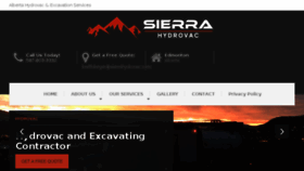 What Sierrahydrovac.com website looked like in 2018 (6 years ago)