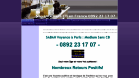 What Sabah-voyance.fr website looked like in 2018 (5 years ago)