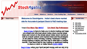 What Stock4gains.in website looked like in 2018 (5 years ago)
