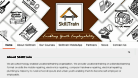 What Skilltrain.in website looked like in 2018 (5 years ago)