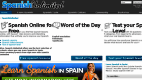 What Spanishunlimited.com website looked like in 2018 (5 years ago)