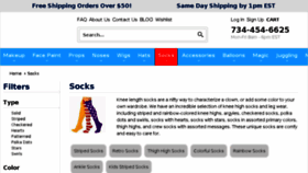 What Stripedsocks.com website looked like in 2018 (5 years ago)