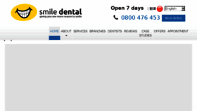 What Smiledental.co.nz website looked like in 2018 (5 years ago)