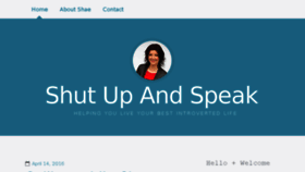What Shutupandspeak.net website looked like in 2018 (5 years ago)