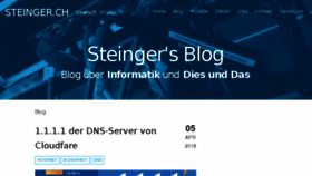 What Steinger.ch website looked like in 2018 (5 years ago)