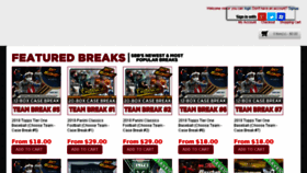 What Sportsboxbreaks.com website looked like in 2018 (5 years ago)