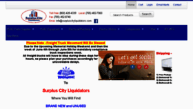 What Surpluscityliquidators.com website looked like in 2018 (5 years ago)