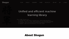 What Shogun-toolbox.org website looked like in 2018 (5 years ago)