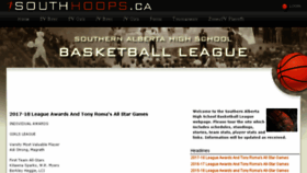 What Southhoops.ca website looked like in 2018 (5 years ago)