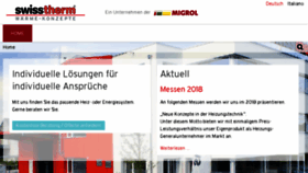 What Swisstherm.ch website looked like in 2018 (5 years ago)