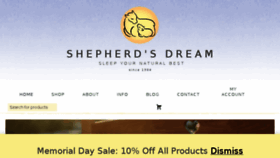 What Shepherdsdream.com website looked like in 2018 (5 years ago)