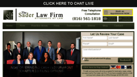 What Saderlawfirm.com website looked like in 2018 (5 years ago)