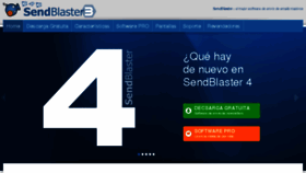 What Sendblaster.es website looked like in 2018 (7 years ago)