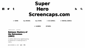 What Superheroscreencaps.com website looked like in 2018 (5 years ago)