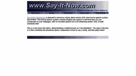 What Say-it-now.com website looked like in 2018 (5 years ago)