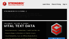 What Strongbox.io website looked like in 2018 (5 years ago)