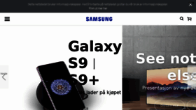 What Samsung.no website looked like in 2018 (5 years ago)
