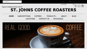 What Stjohnscoffee.com website looked like in 2018 (7 years ago)