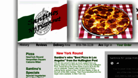 What Santinosnypizza.net website looked like in 2018 (5 years ago)