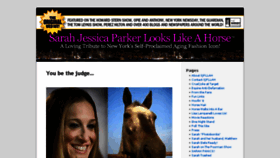 What Sarahjessicaparkerlookslikeahorse.com website looked like in 2018 (5 years ago)