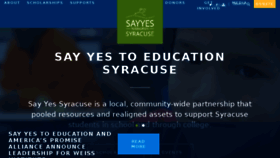What Sayyessyracuse.org website looked like in 2018 (8 years ago)