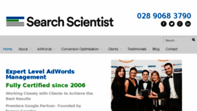 What Searchscientist.co.uk website looked like in 2018 (5 years ago)