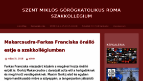 What Szentmiklosromaszakkoli.hu website looked like in 2018 (5 years ago)