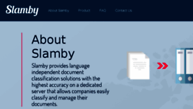What Slamby.com website looked like in 2018 (5 years ago)