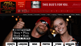 What Sturgismotorcyclerally.com website looked like in 2018 (5 years ago)