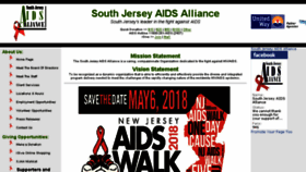 What Southjerseyaidsalliance.org website looked like in 2018 (5 years ago)