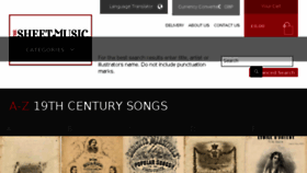 What Sheetmusicwarehouse.co.uk website looked like in 2018 (5 years ago)