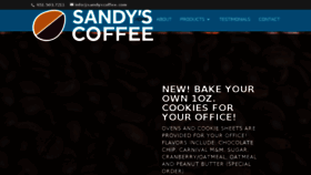 What Sandyscoffee.com website looked like in 2018 (5 years ago)
