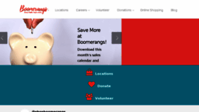 What Shopboomerangs.org website looked like in 2018 (5 years ago)