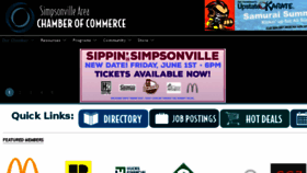 What Simpsonvillechamber.com website looked like in 2018 (5 years ago)