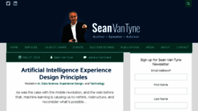 What Seanvantyne.com website looked like in 2018 (5 years ago)